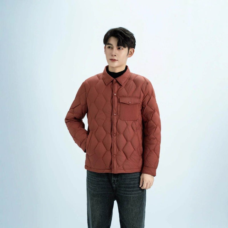 Nord Taschen Men's Quilted Shirt Jacket with Lightweight Thermal Insulation