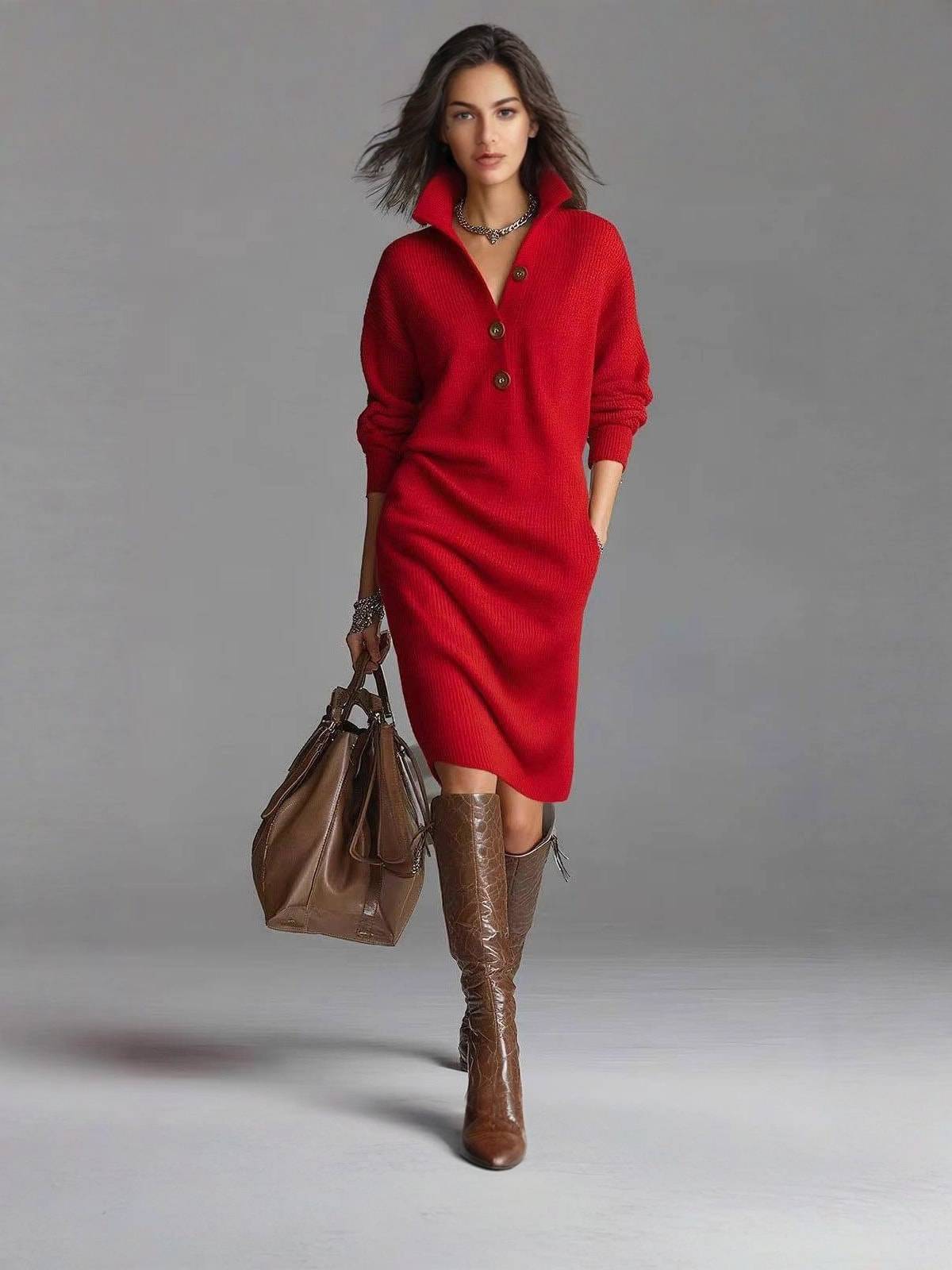 Antoinette | Chic Collared Button-Up Dress