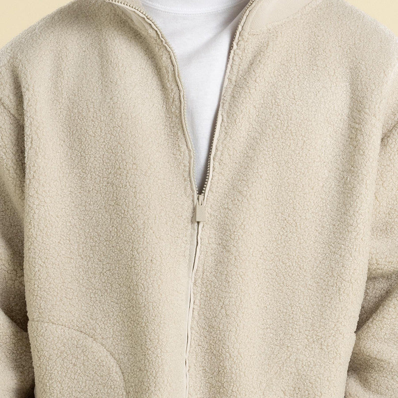 Teddy Vest for Men Fleece with Stand-up Collar