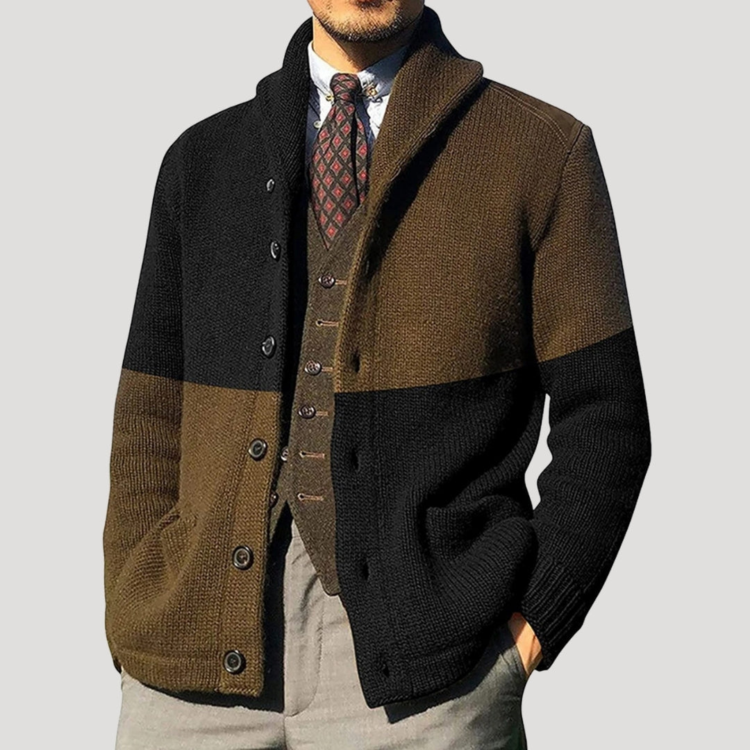 Men's Shawl Collar Wool Cardigan - Stylish Winter Coatigan