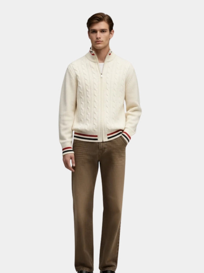 Men's Stylish Half-Zip Turtleneck Pullover