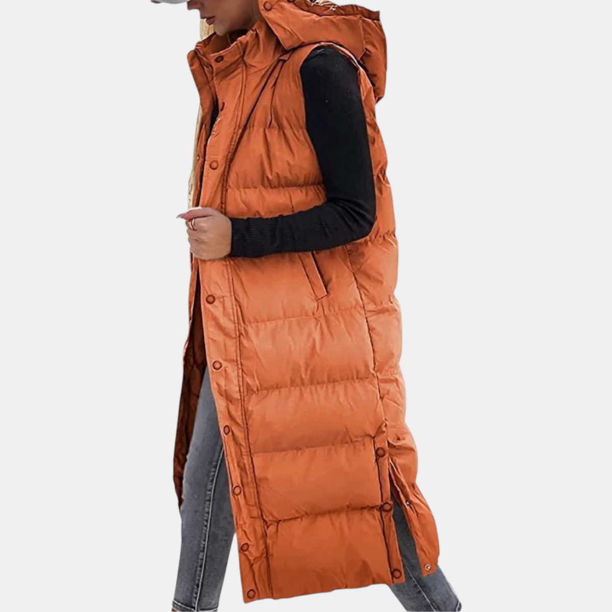 Women's Hooded Ankle-Length Padded Gilet