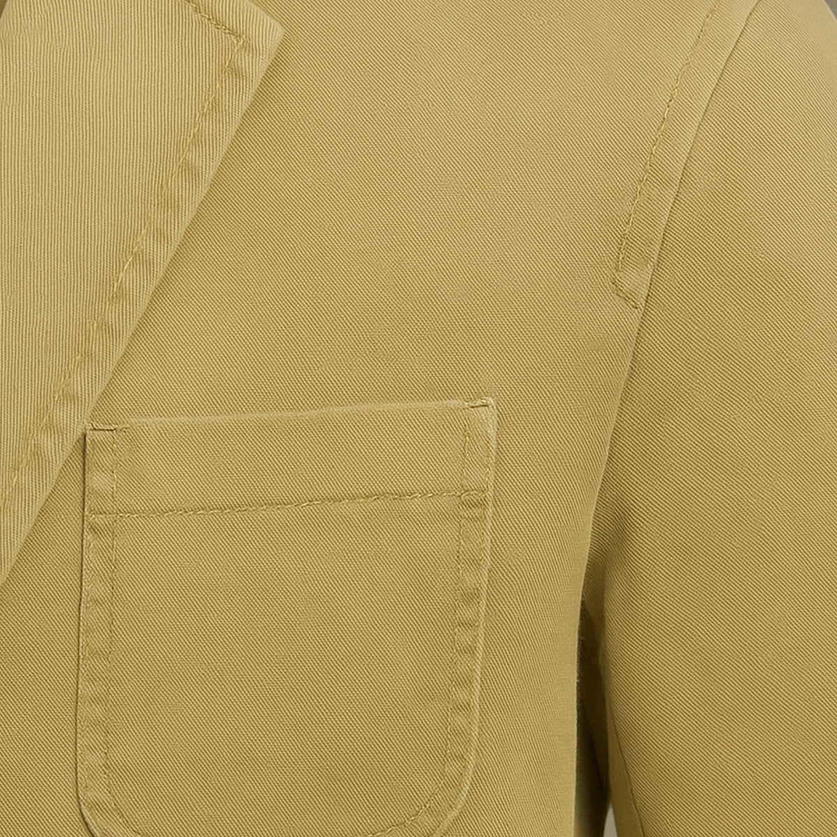 Men's Cotton Blazer-Inspired Windbreaker with Pockets