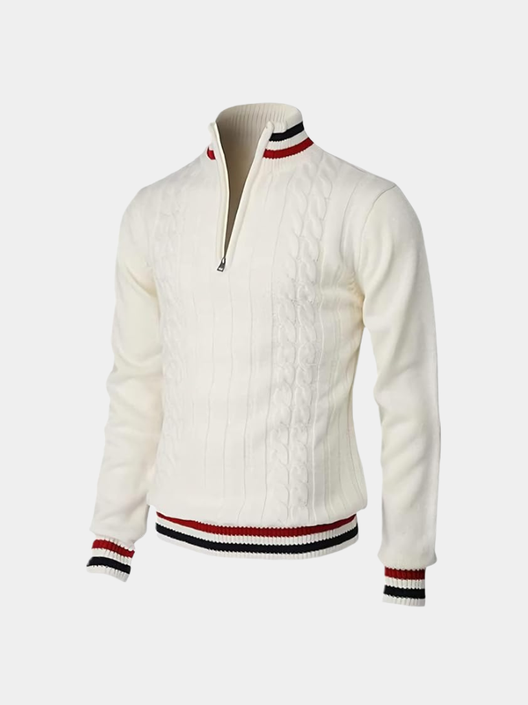 Men's Stylish Half-Zip Turtleneck Pullover