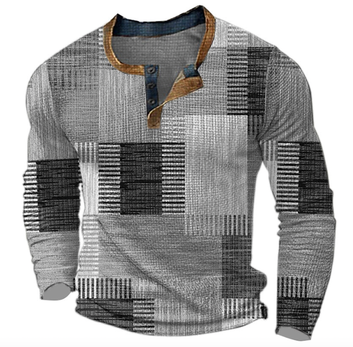 Men's Stylish Knit Sweater with Unique Patterns