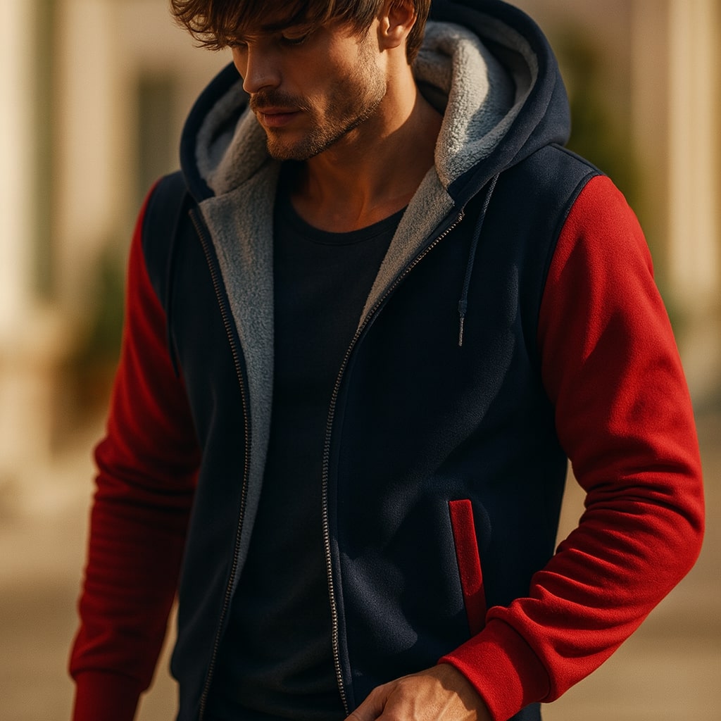 Men's Hooded Jacket with Cozy Lining