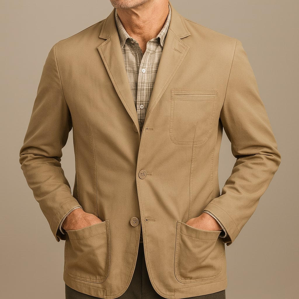 Contemporary Tailored Men's Cotton Blazer