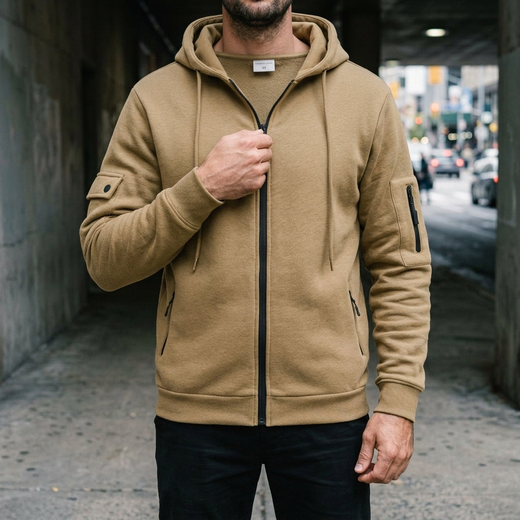Multi-Functional Casual Men's Utility Hoodie