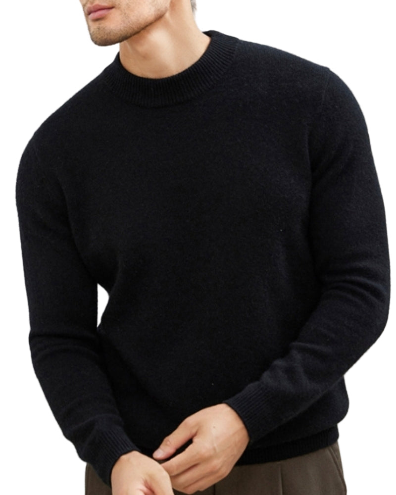 Men's Roll Neck Sweater | Breathable & Shape-Retaining