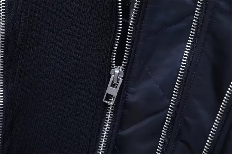 Women's Short Bomber Jacket with Full Zip