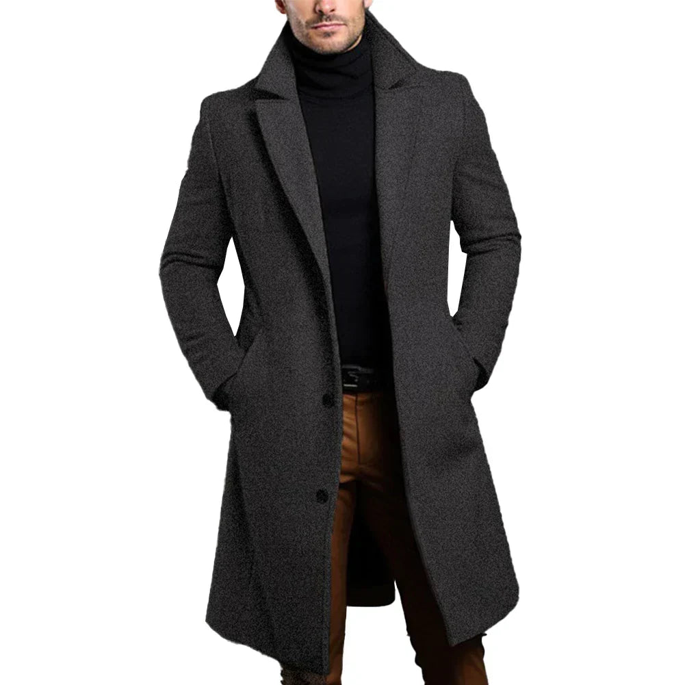 Henry | Slim-Fit Long Coat for Men - Formal Style