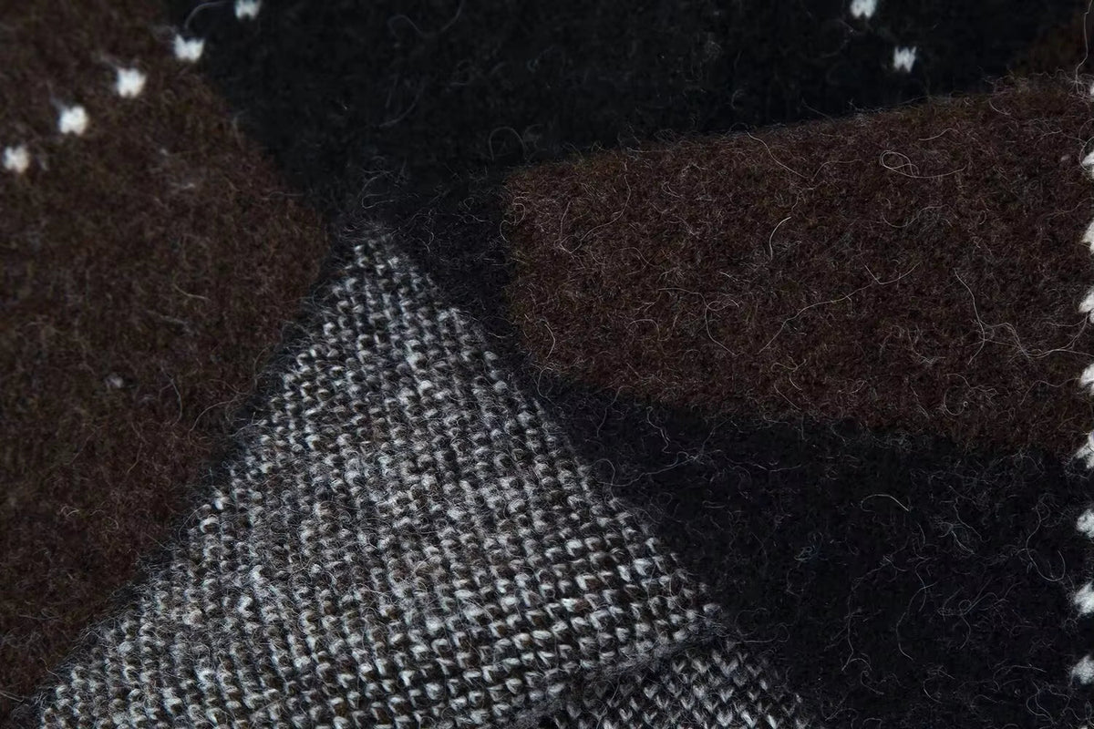 Women's Two Piece Knit Set in Diamond Pattern