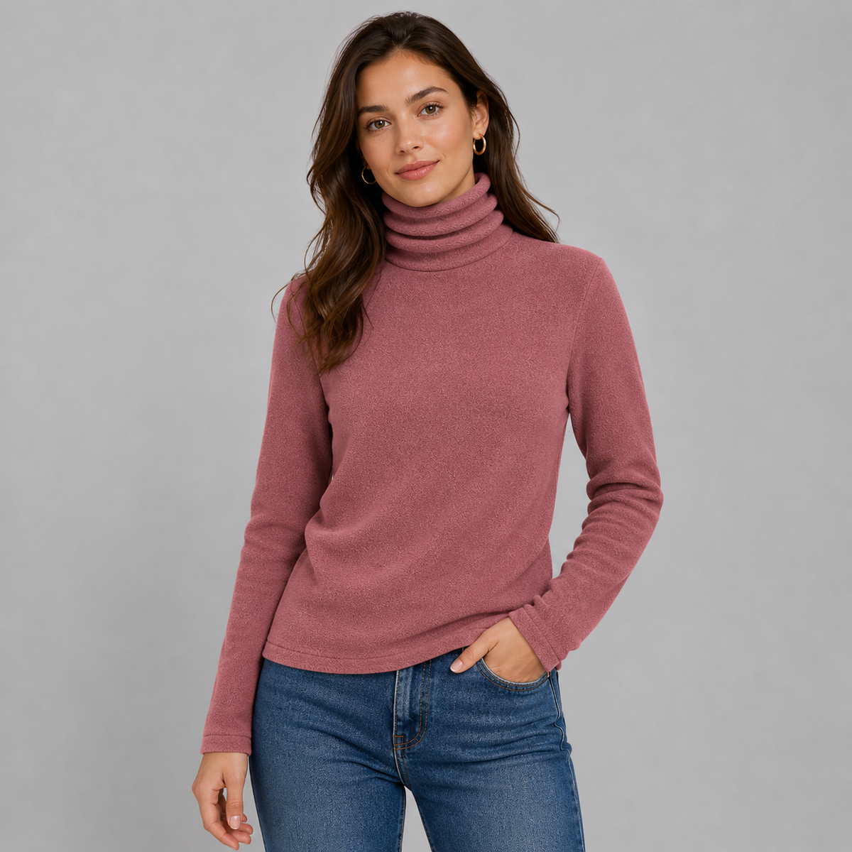 Luxurious Women's Cashmere Blend Turtleneck Sweater