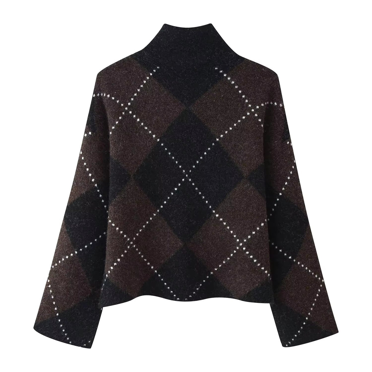 Women's Two Piece Knit Set in Diamond Pattern
