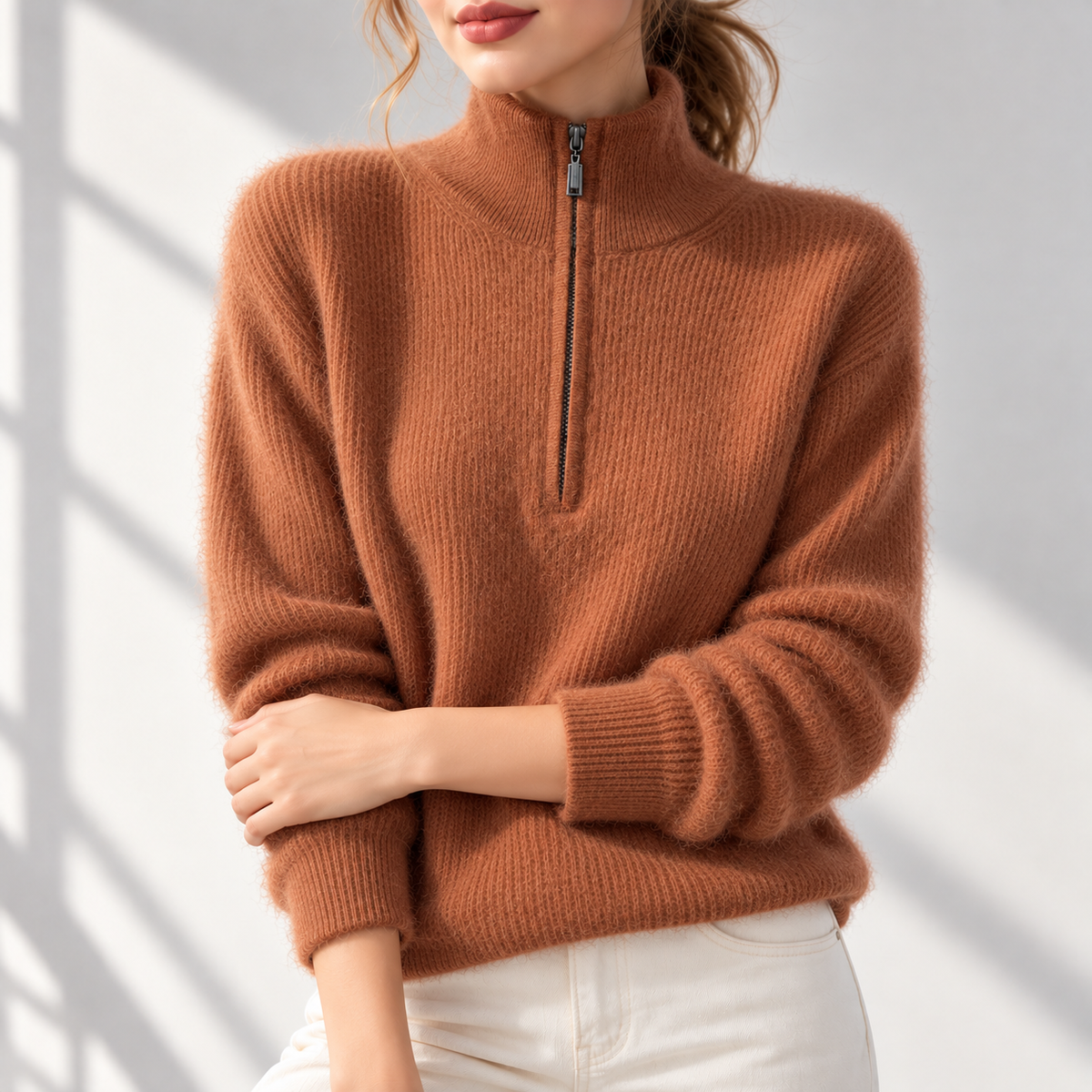 Scarlett Cashmere Sweater in Luxurious Mink