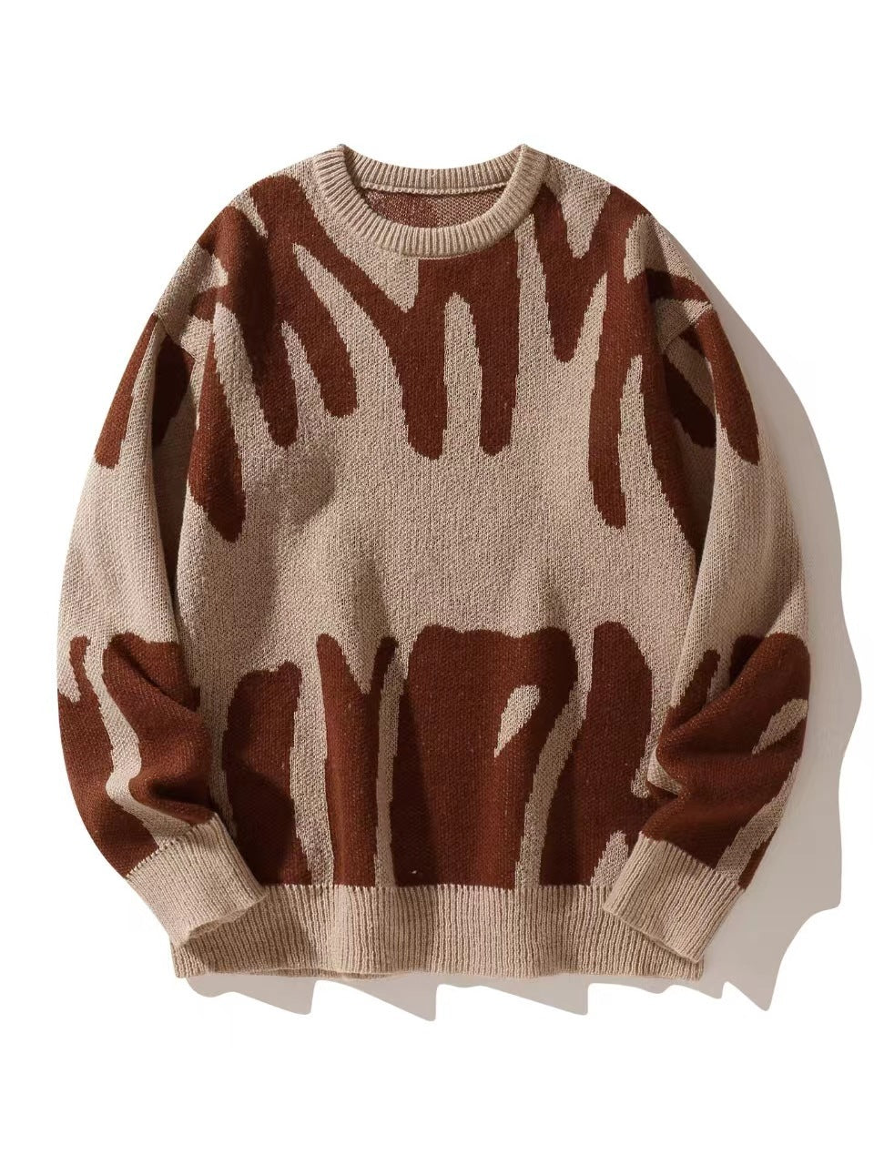 Men's Modern Patterned Crew Neck Sweatshirt | Cozy & Stylish