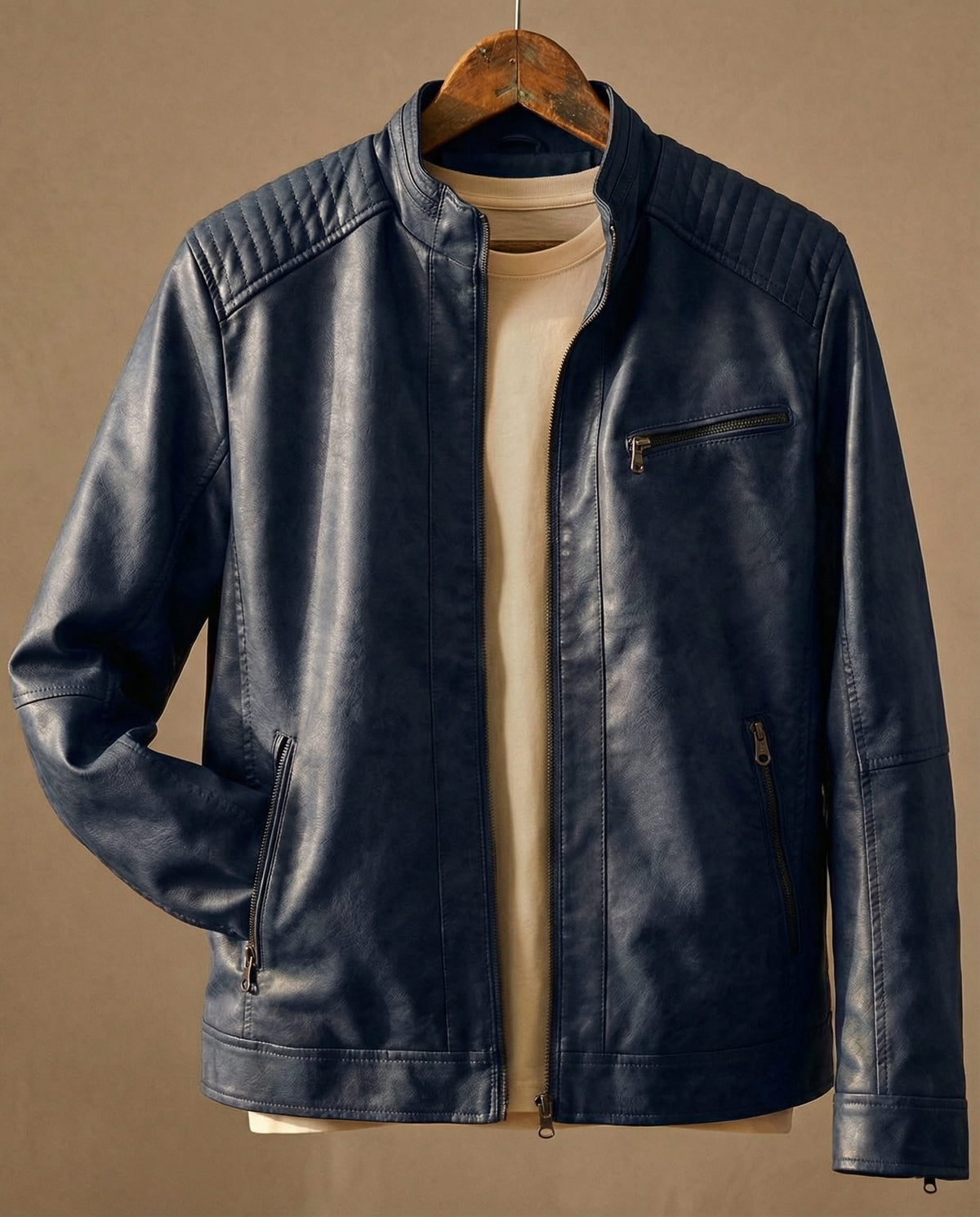 Timeless Men's Leather Jacket with Classic Style