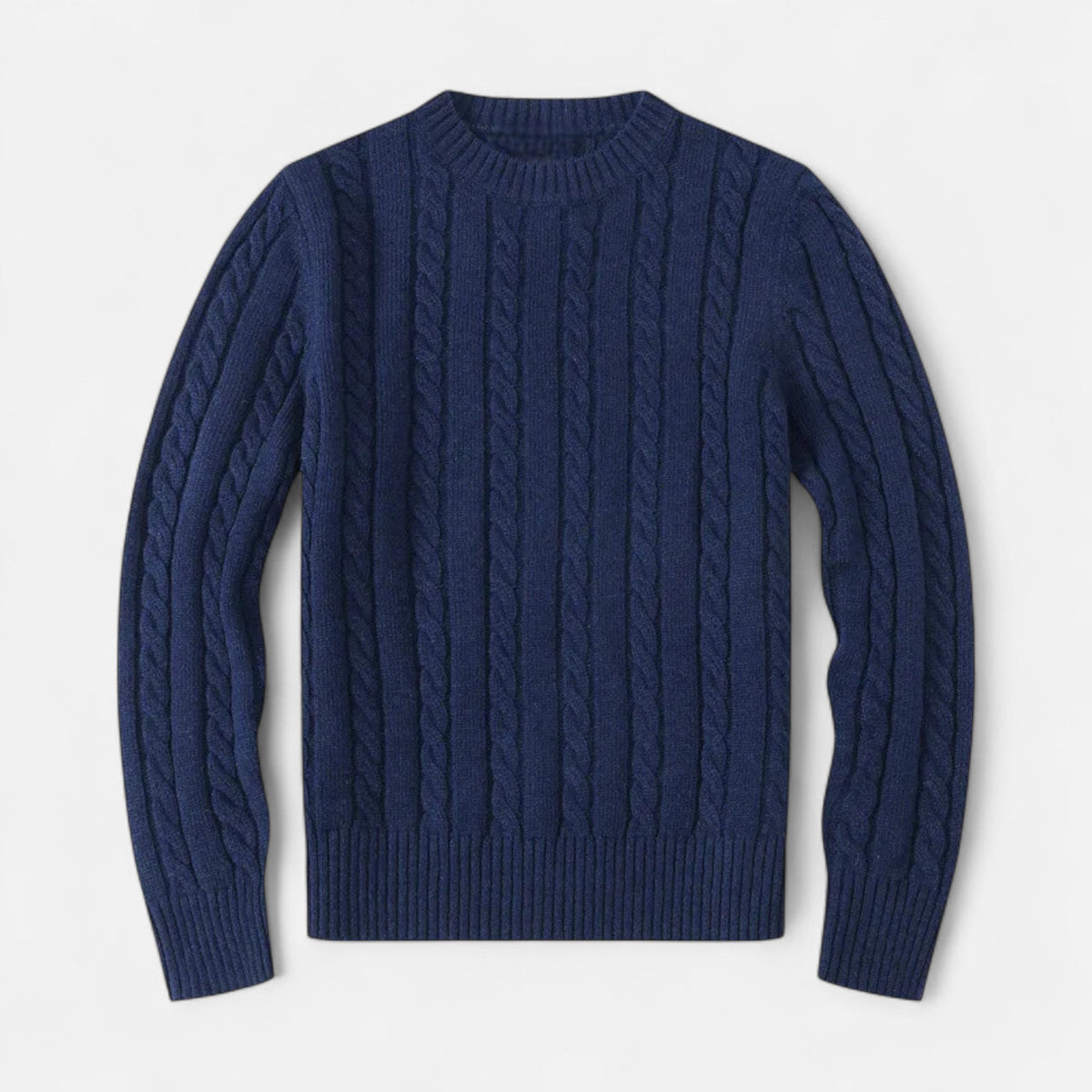 Men's Classic Crew Neck Cotton Blend Sweater