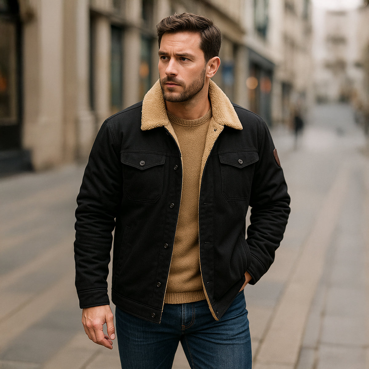 Cozy Fleece-Lined Men's Winter Jacket