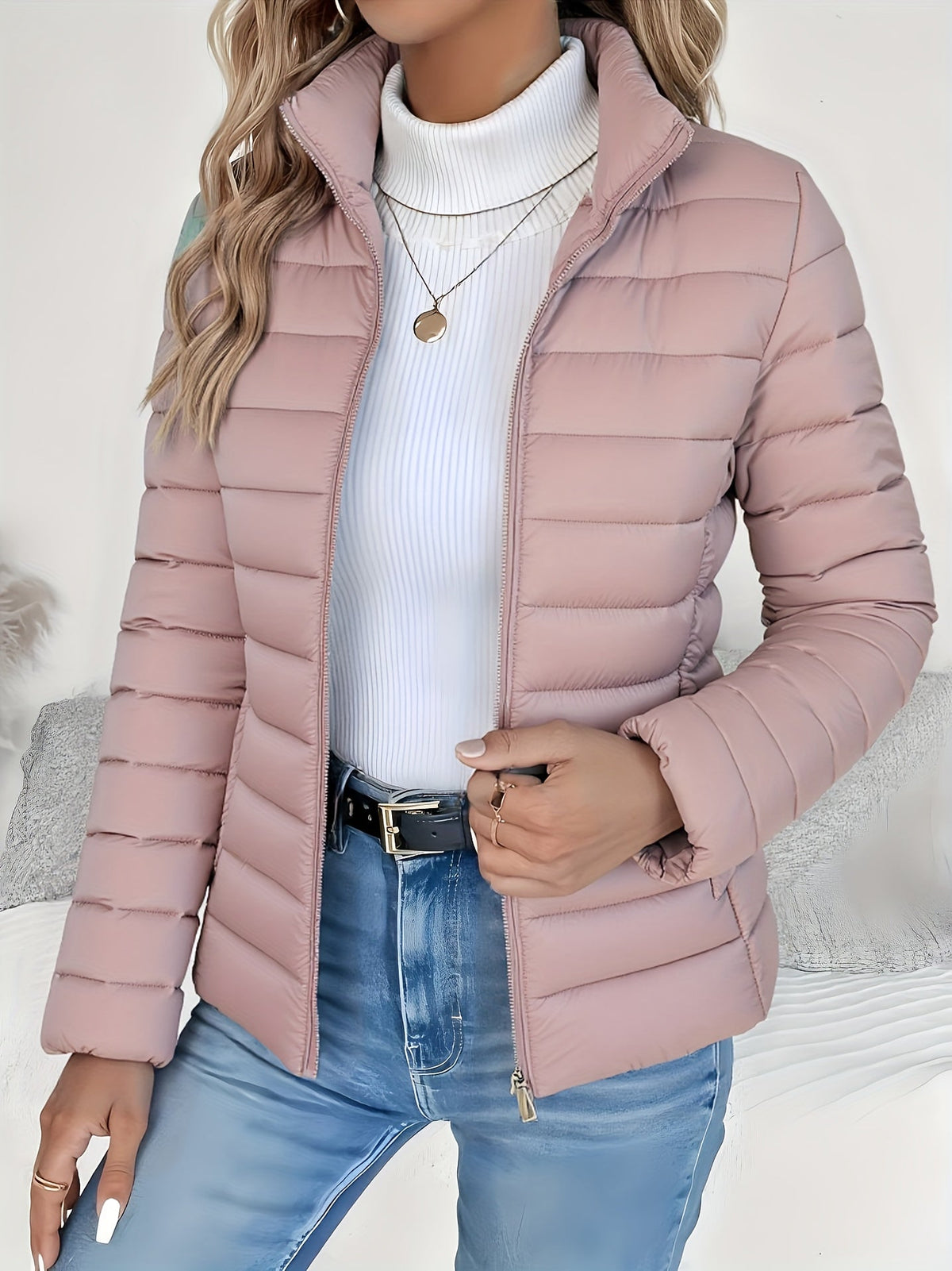 Women's Versatile Jacket | Stand-Up Collar & Lightweight Warmth