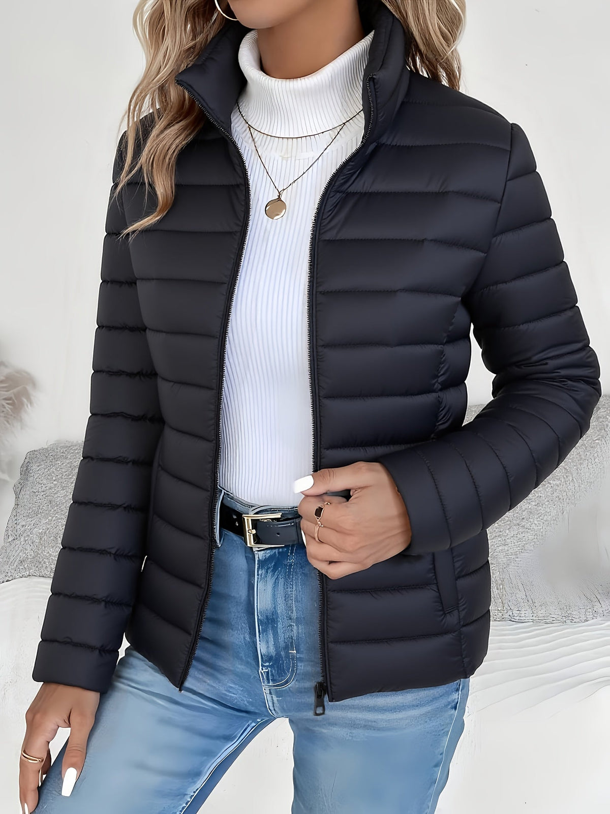 Women's Versatile Jacket | Stand-Up Collar & Lightweight Warmth