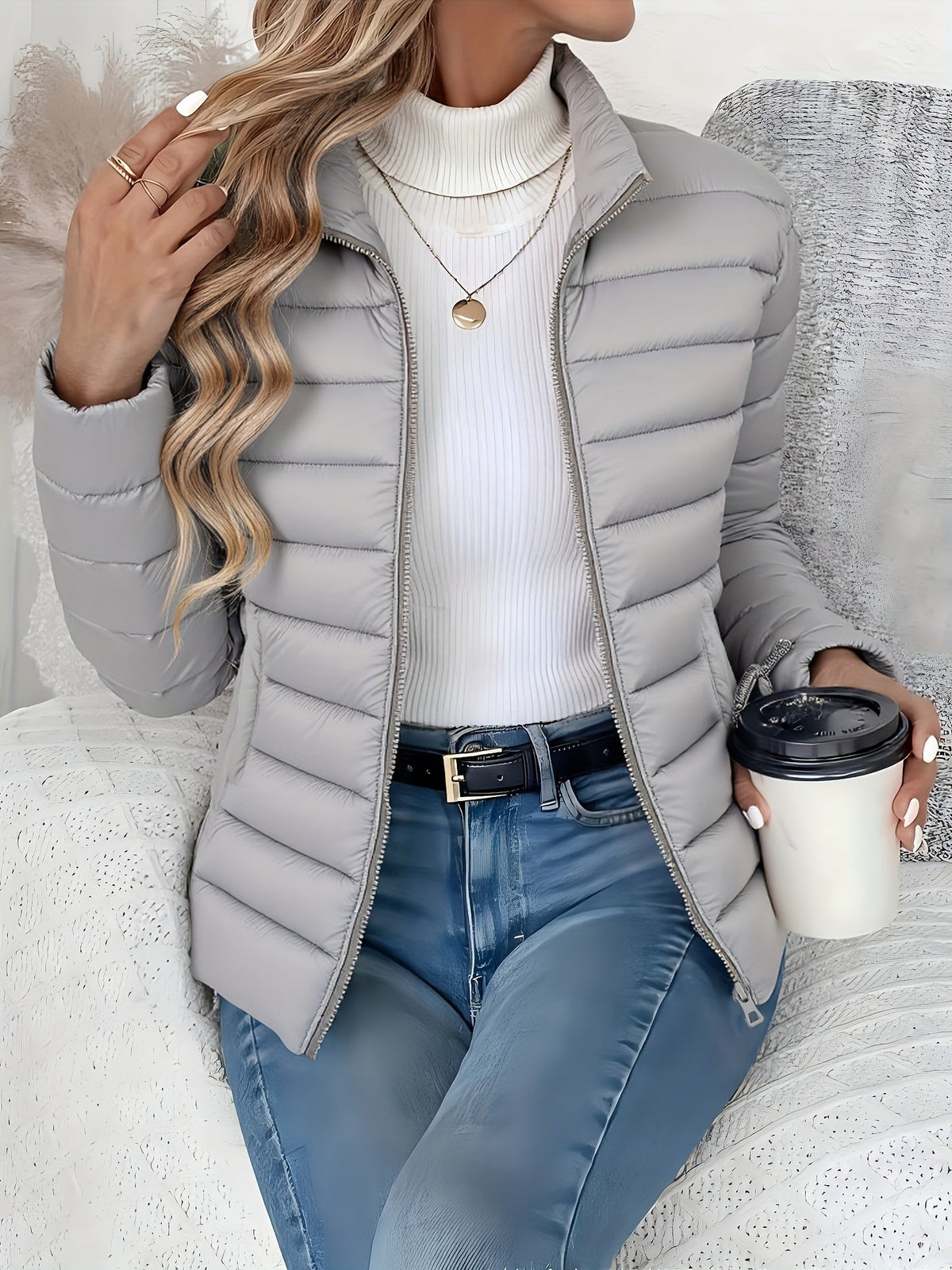 Women's Versatile Jacket | Stand-Up Collar & Lightweight Warmth