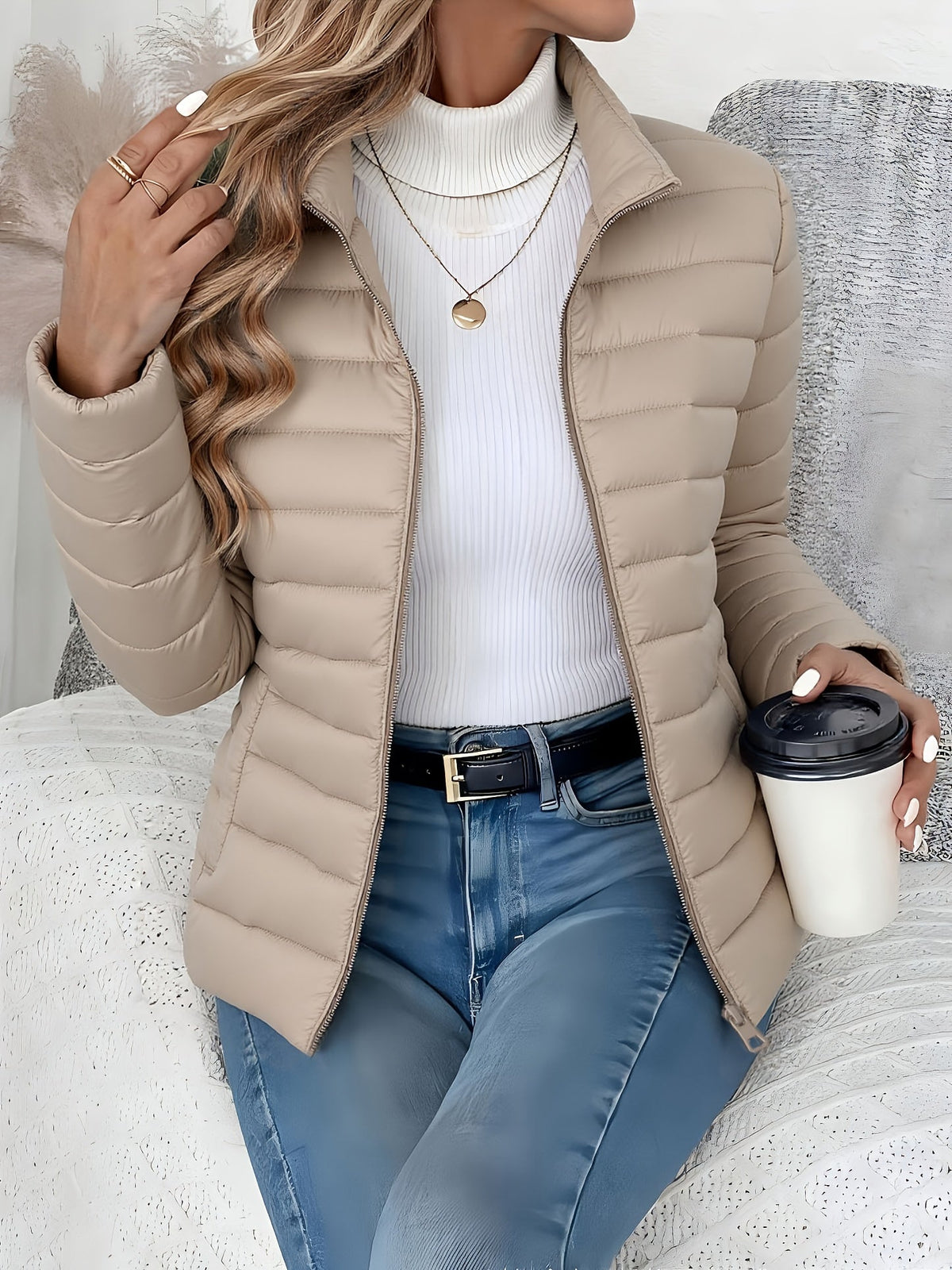 Women's Versatile Jacket | Stand-Up Collar & Lightweight Warmth