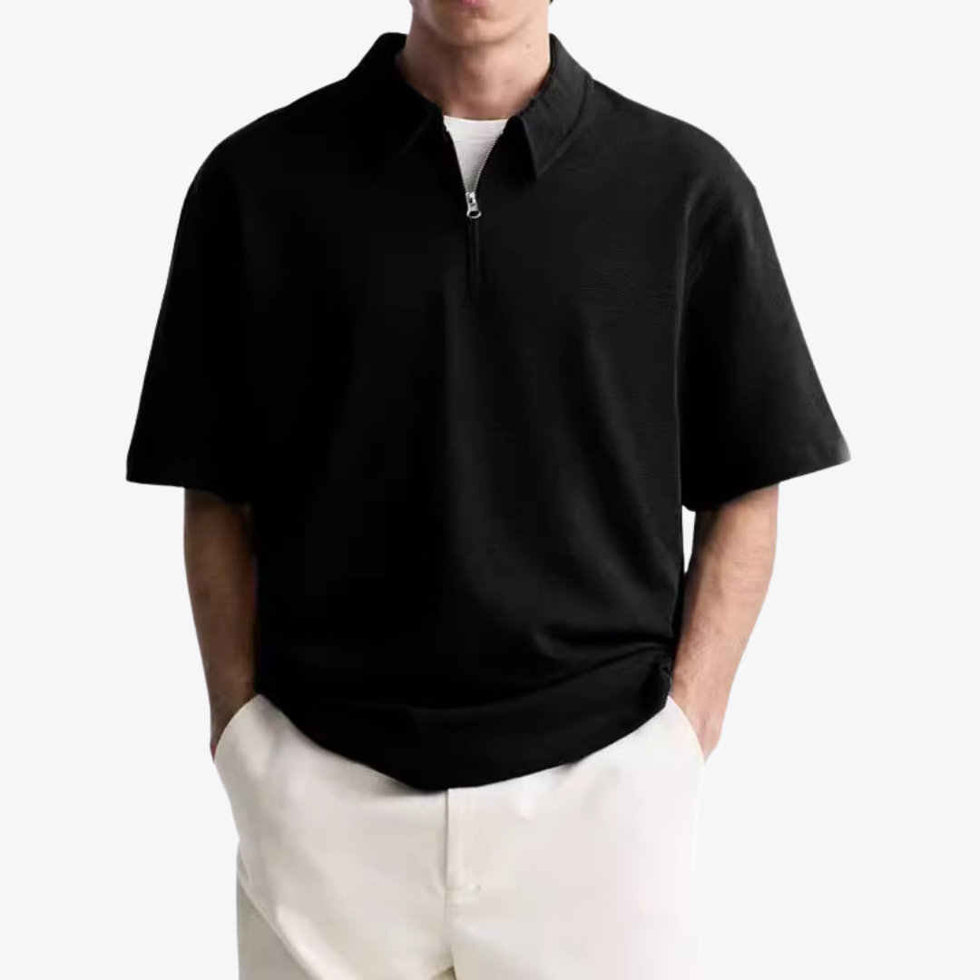 Quarter Zip-Up Polo