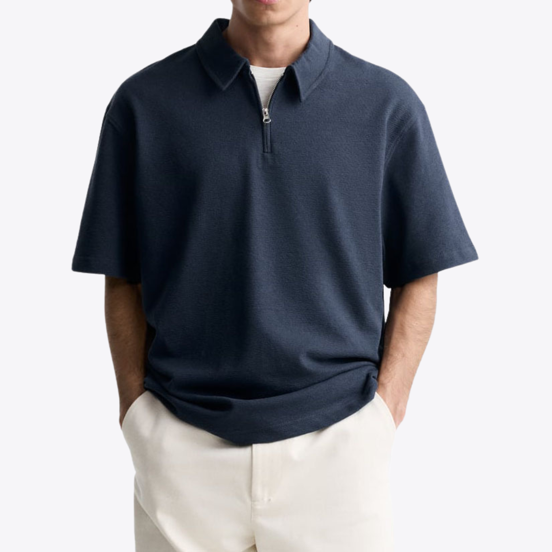 Quarter Zip-Up Polo
