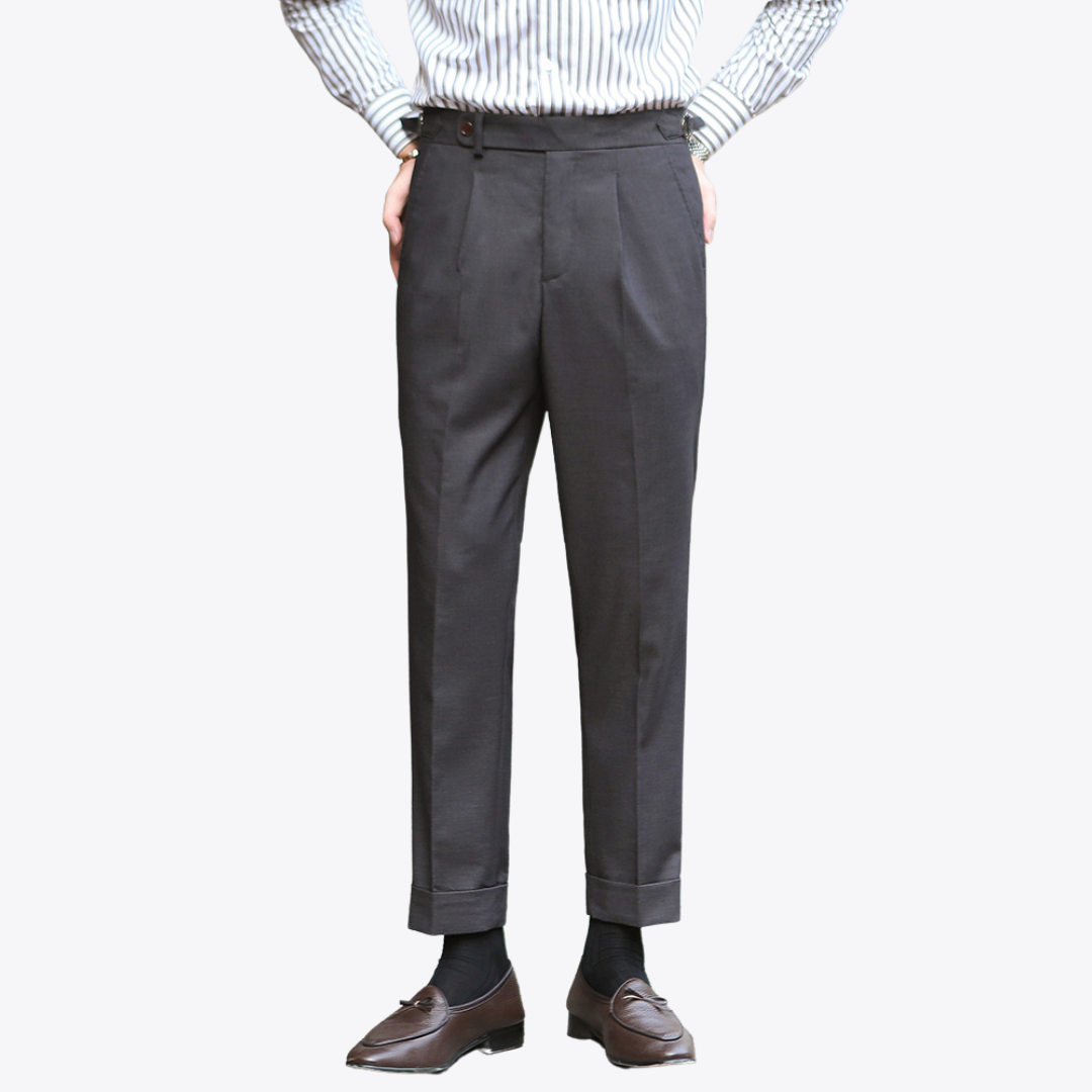 Retro Straight-Leg Trousers