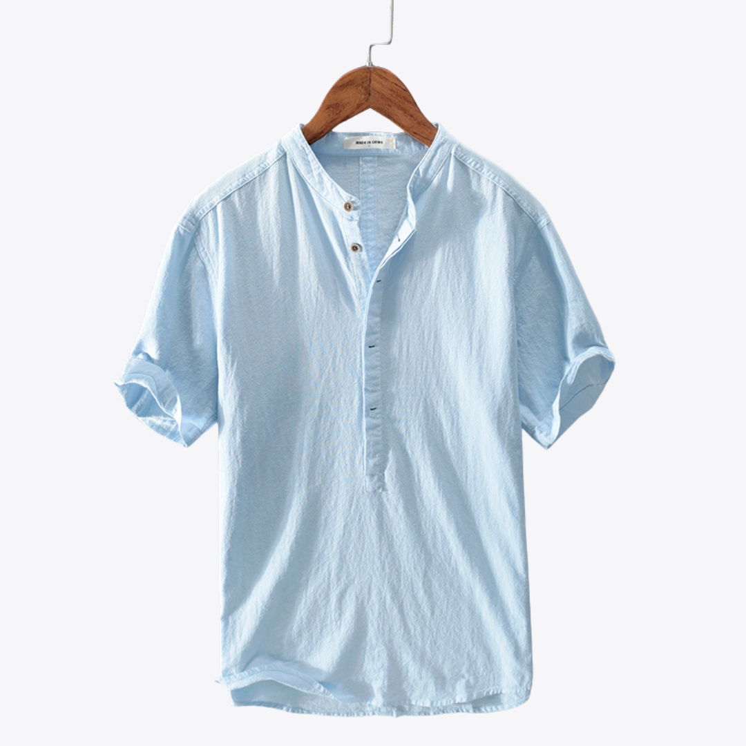 Stand Collar Short Sleeve