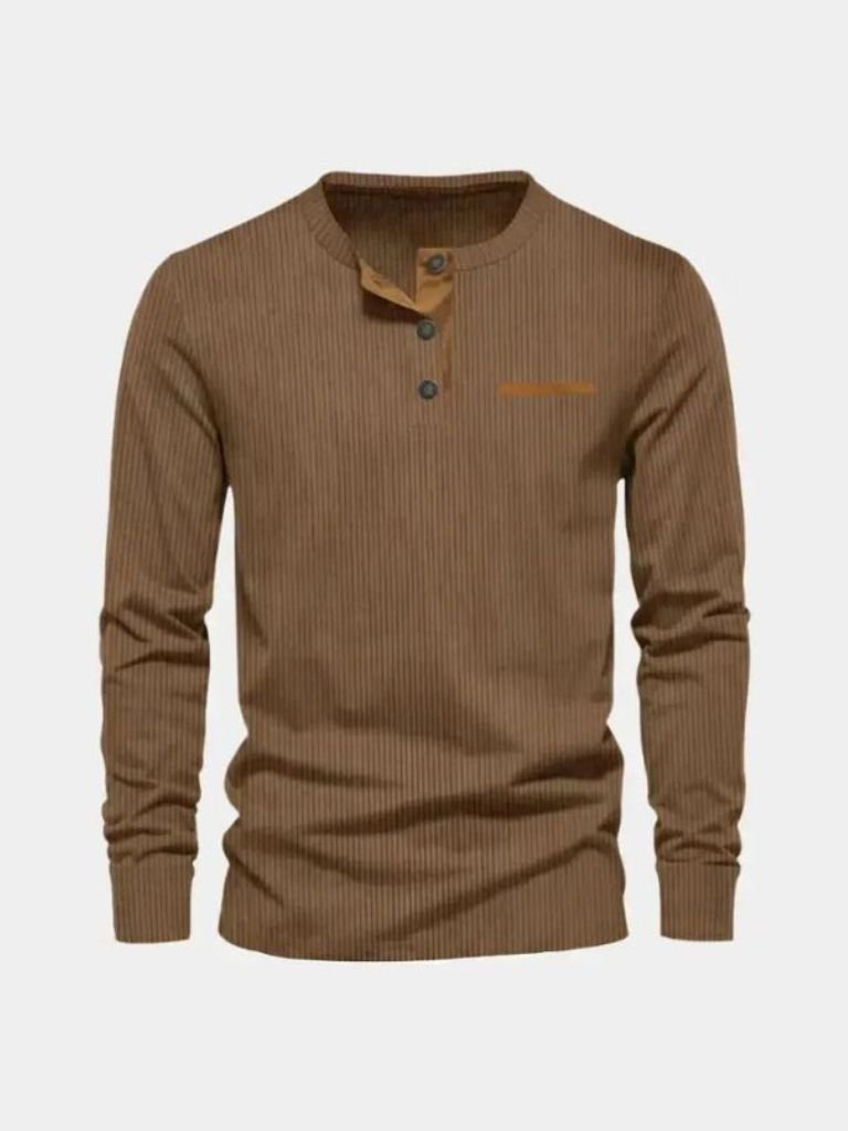 Men's Luxurious Corduroy Long Sleeve Shirt - Stylish and Comfortable Top