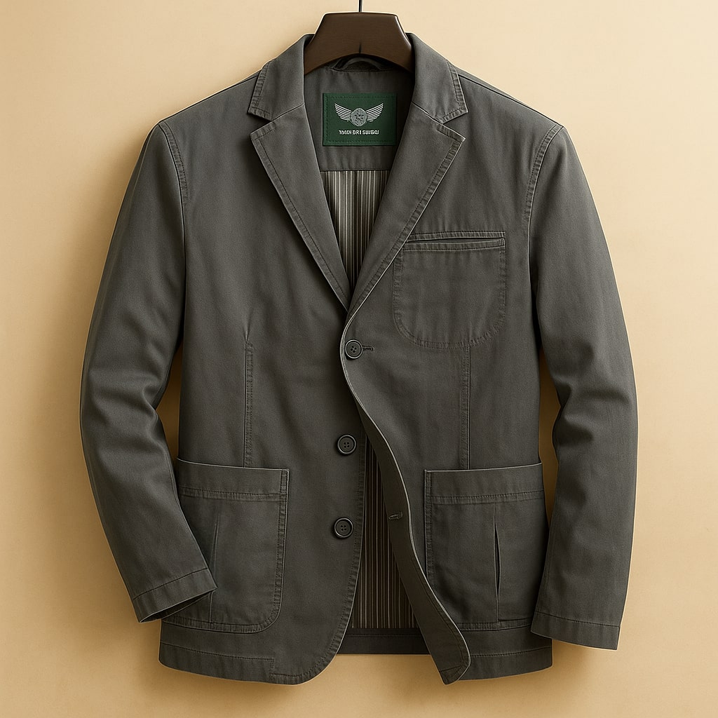 Contemporary Tailored Men's Cotton Blazer