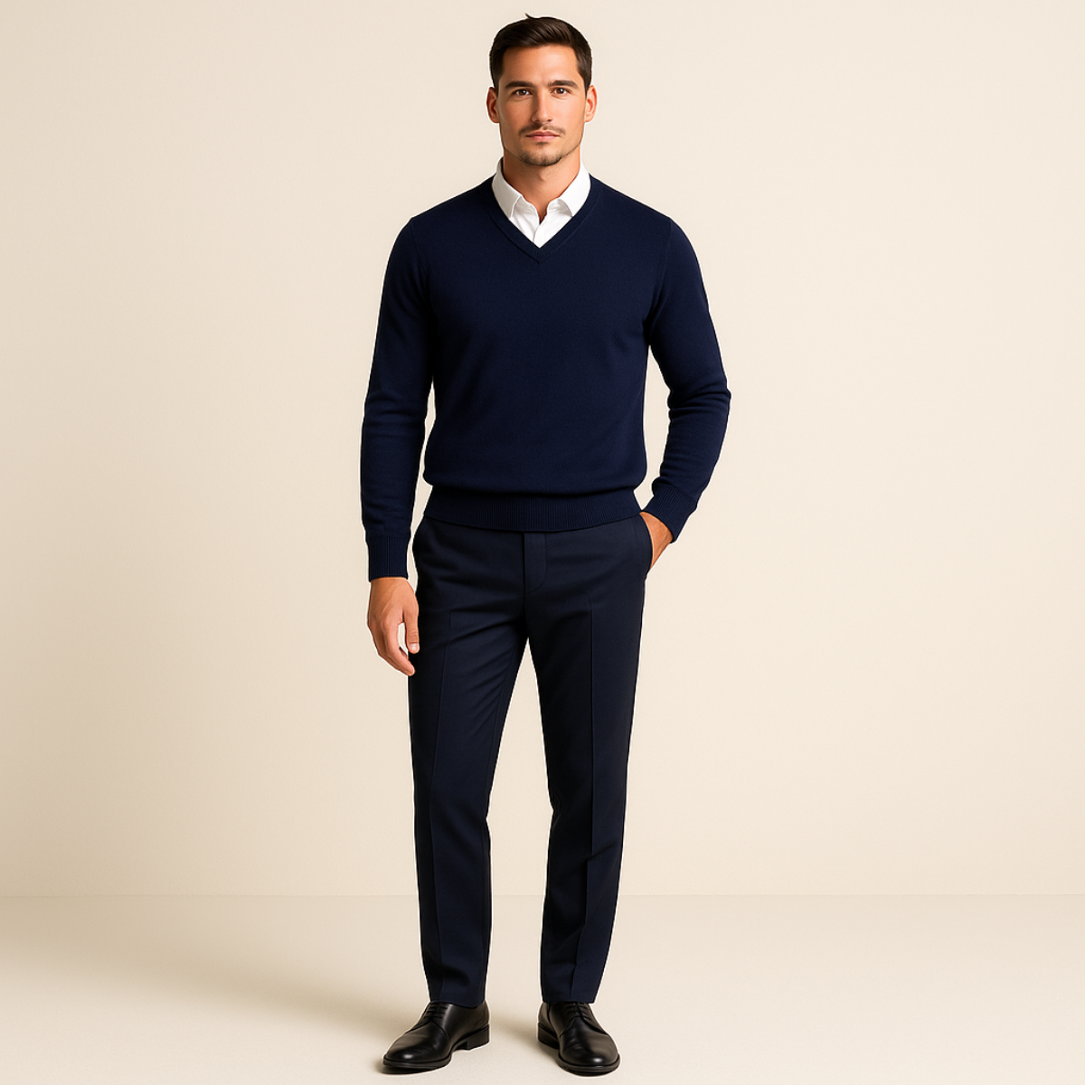Luxurious Men's Wool Sweater - Elegant Design