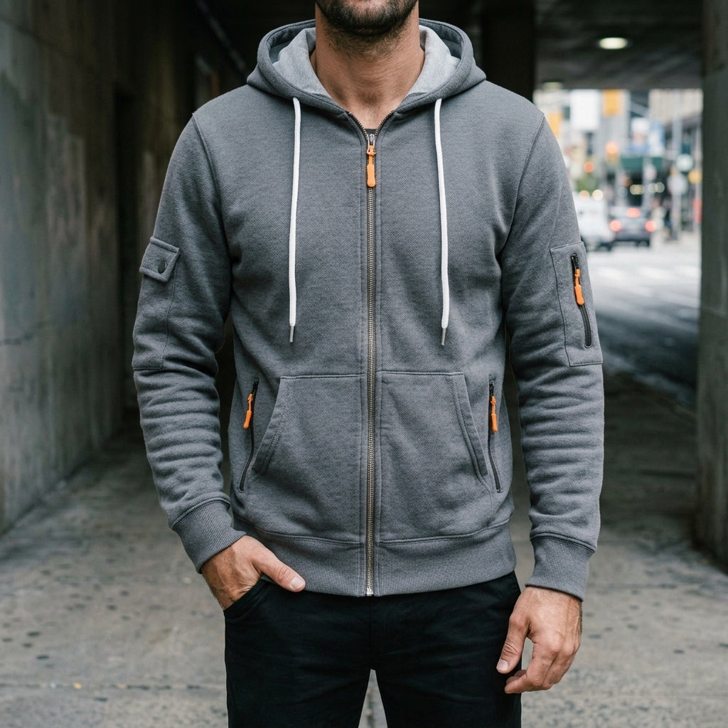 Multi-Functional Casual Men's Utility Hoodie