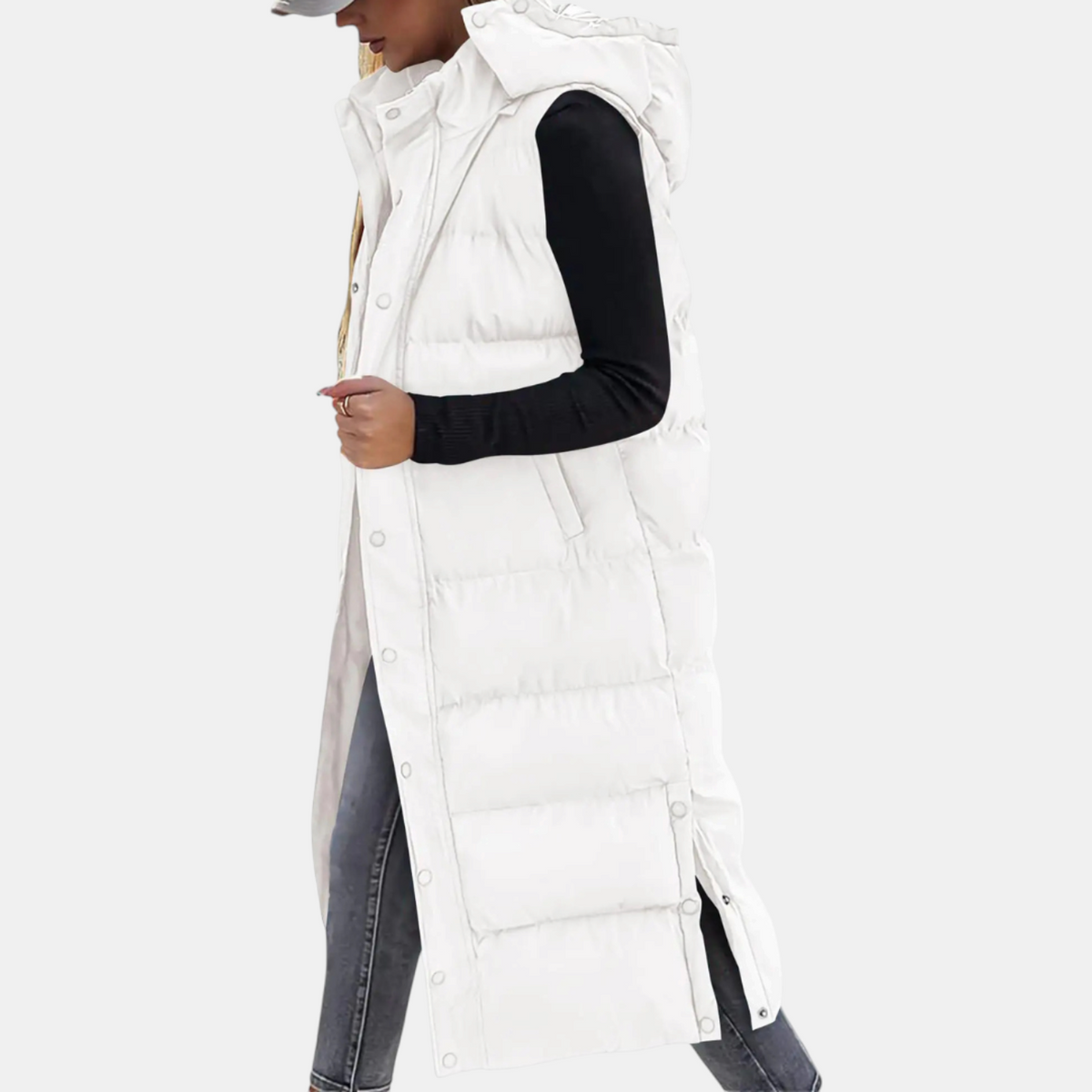 Women's Hooded Ankle-Length Padded Gilet
