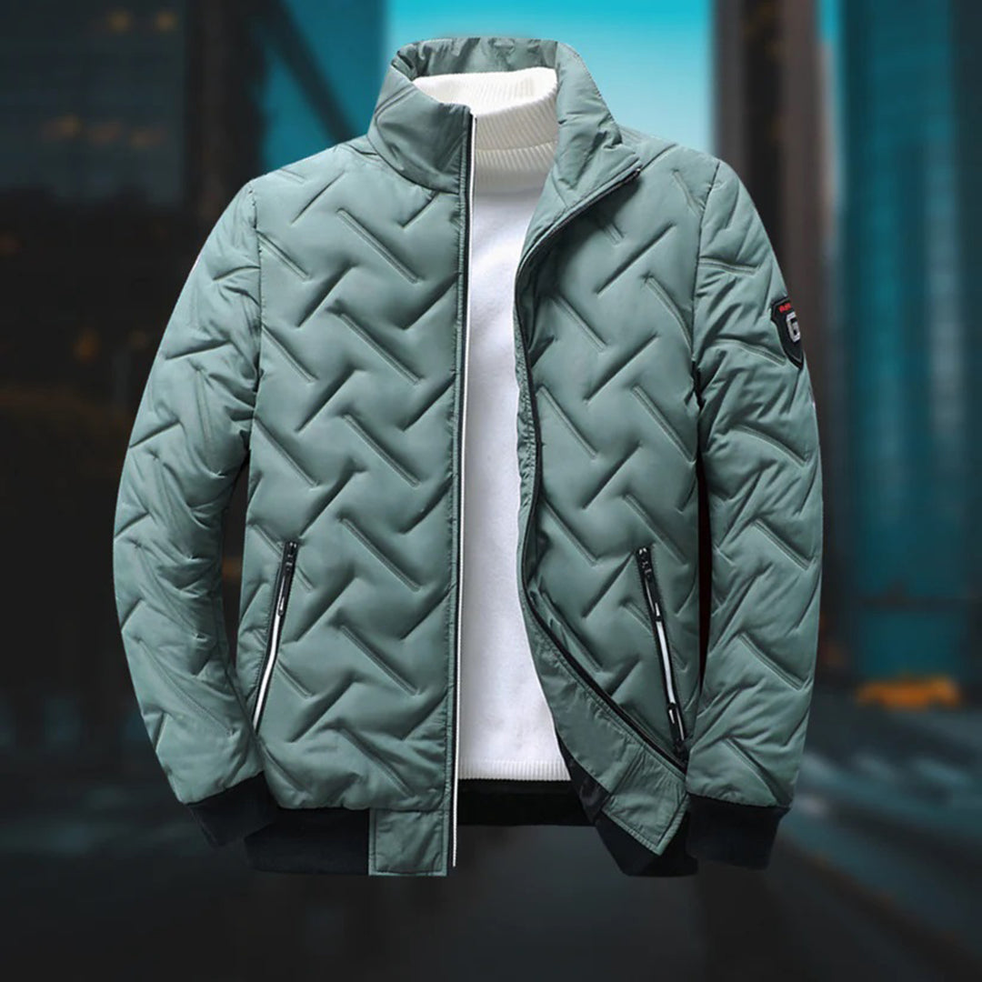 Men's Down Winter Jacket – Zip-Up Coat for Cold Weather