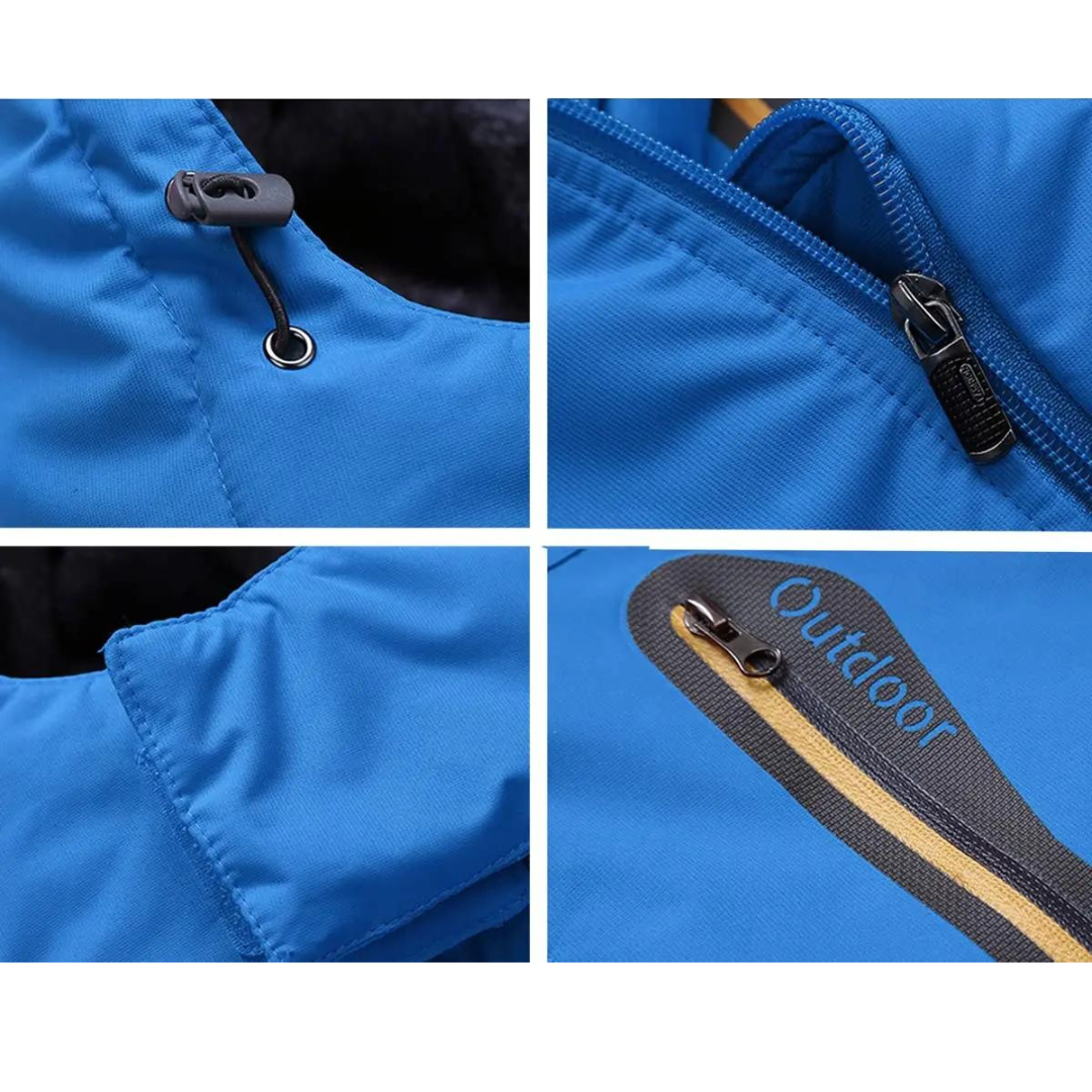 Men's Waterproof Windbreaker Jacket with Hood - Perfect for Winter Outdoor Activities