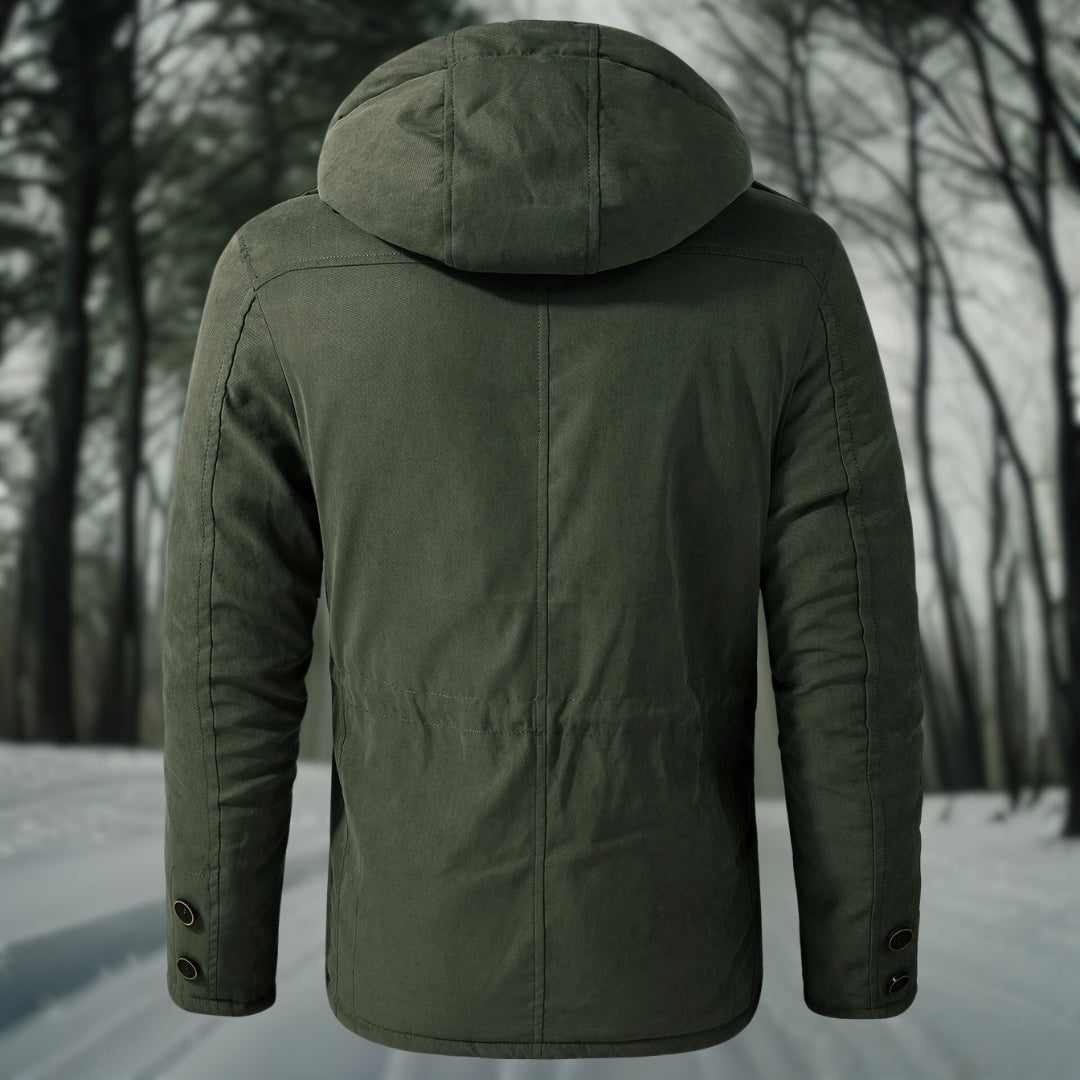 Men's Winter Down Jacket with Hood – Fleece Lined – Stylish Winter Coats