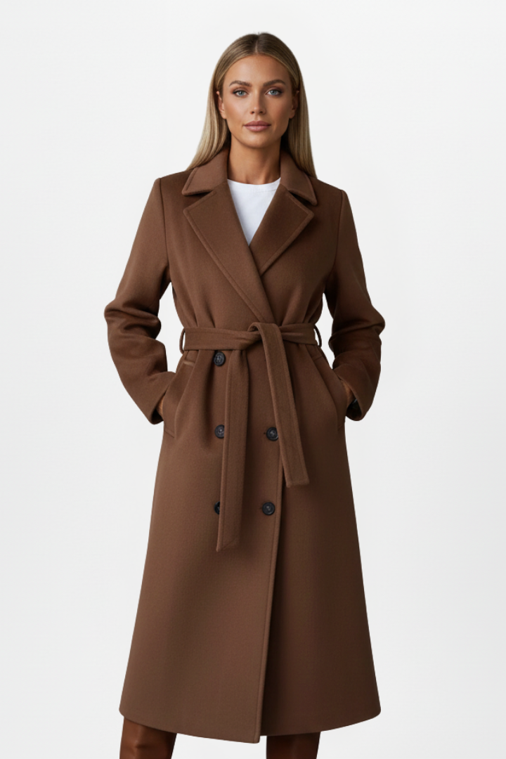 Waist-Tied Long Coat