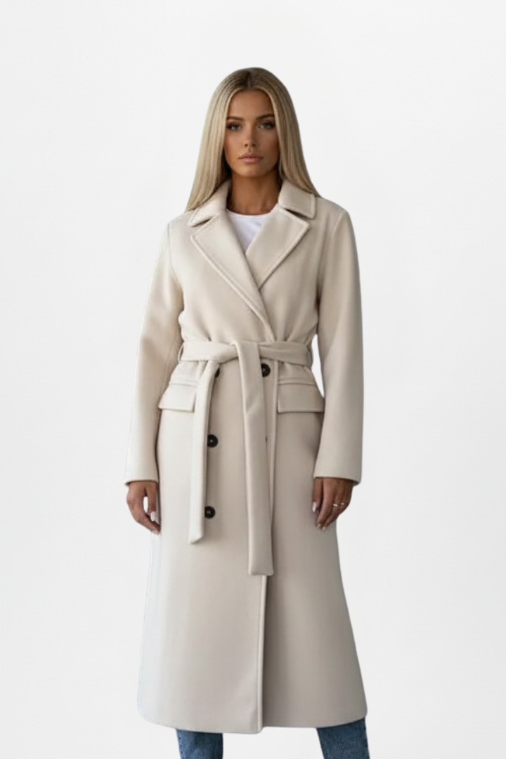 Waist-Tied Long Coat