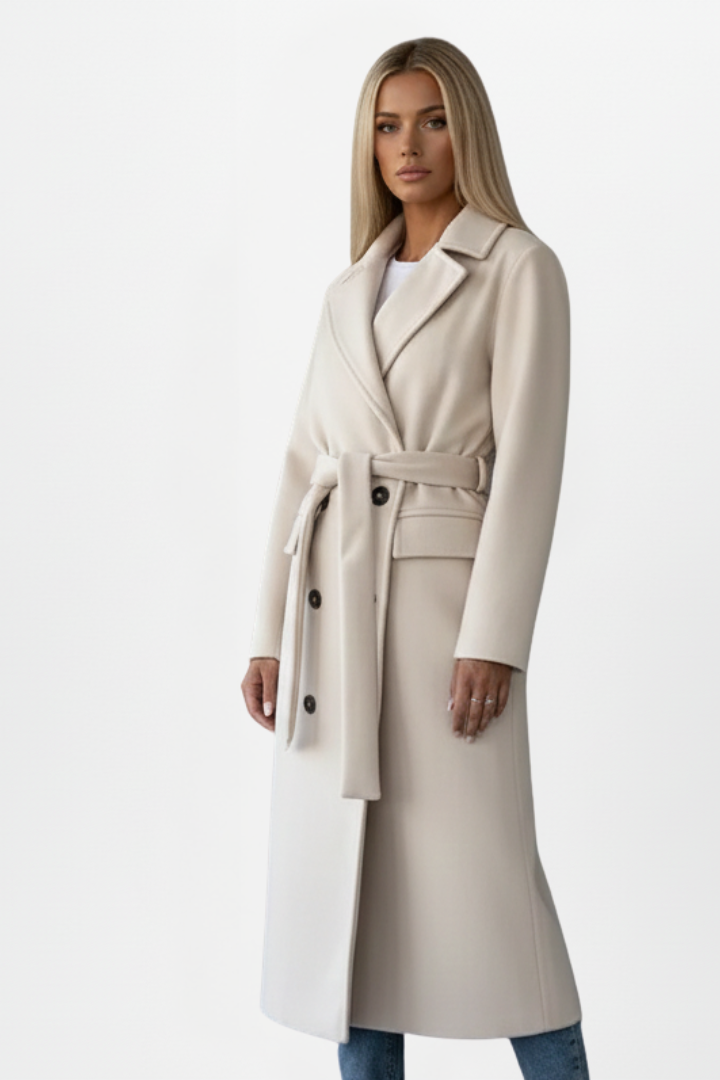 Waist-Tied Long Coat