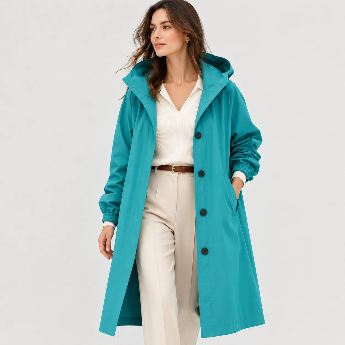 Ladies' Rain Jacket with Hood