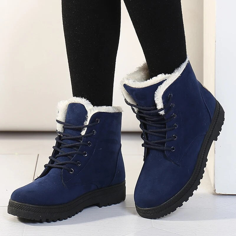 Women's Slip-On Ankle Boots with Secure Fit, Rubber Sole, and Cozy Lining