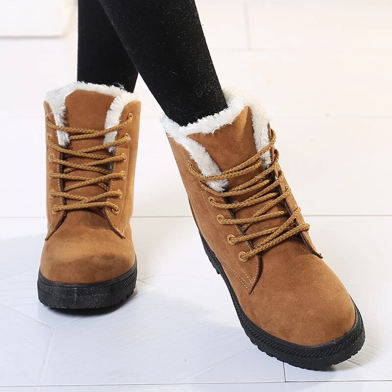 Women's Slip-On Ankle Boots with Secure Fit, Rubber Sole, and Cozy Lining