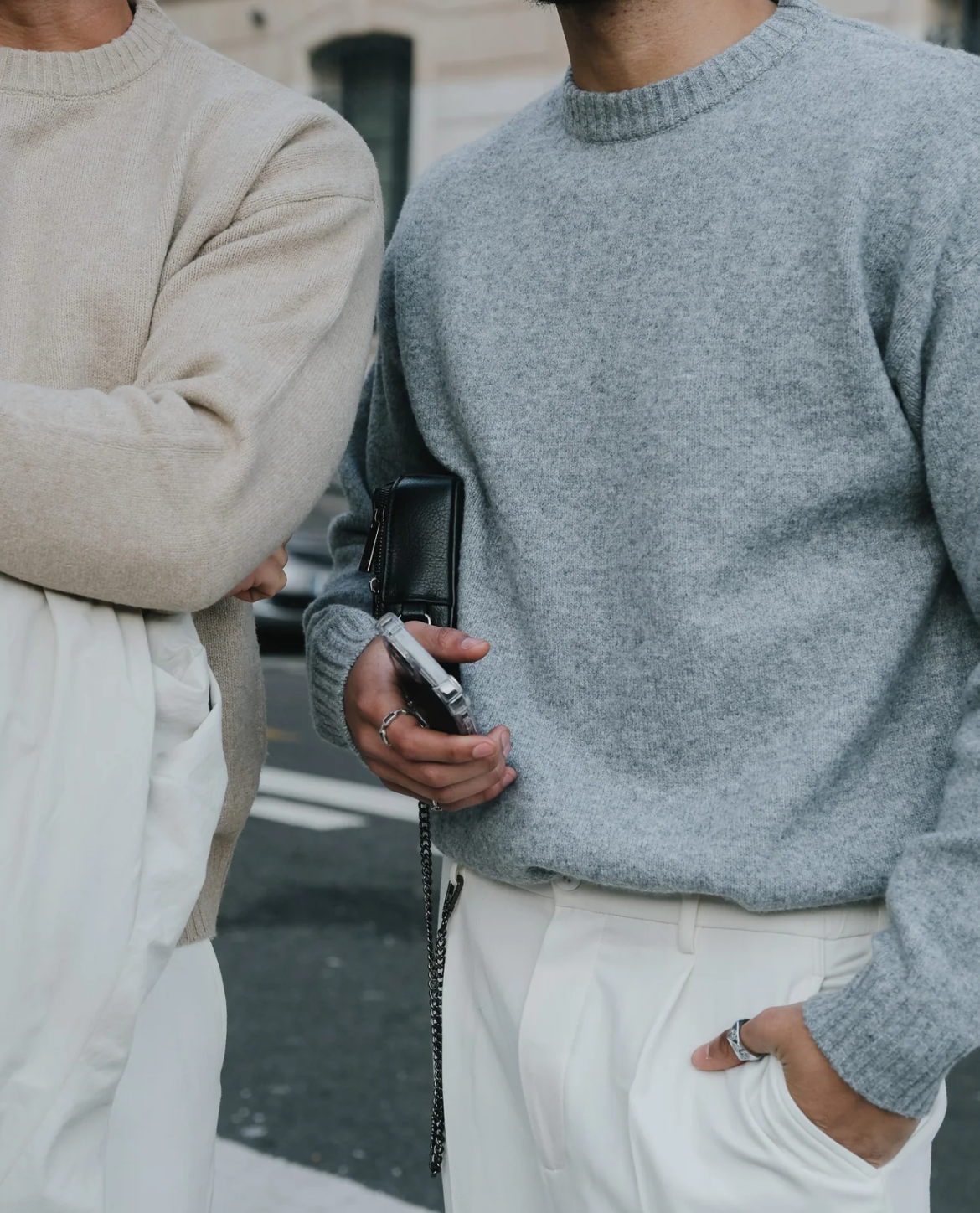 Relaxed Fit Ribbed Crewneck Knit Sweater for Women