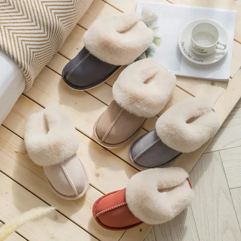 Cushioned Closed-Toe Women's Slippers with Thick Non-Slip Sole