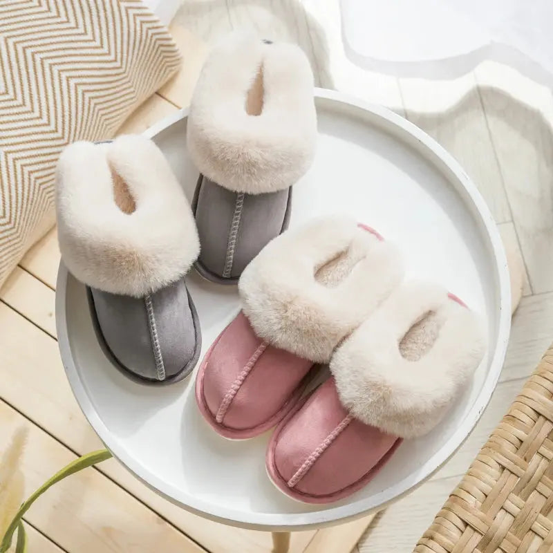 Cushioned Closed-Toe Women's Slippers with Thick Non-Slip Sole