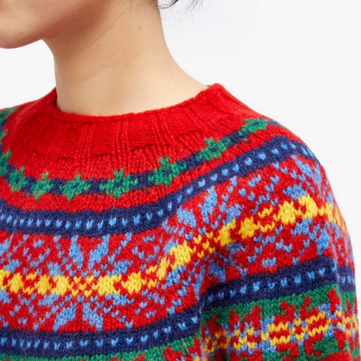 Cozy Fit Women's Vintage Scandinavian Pattern Sweater