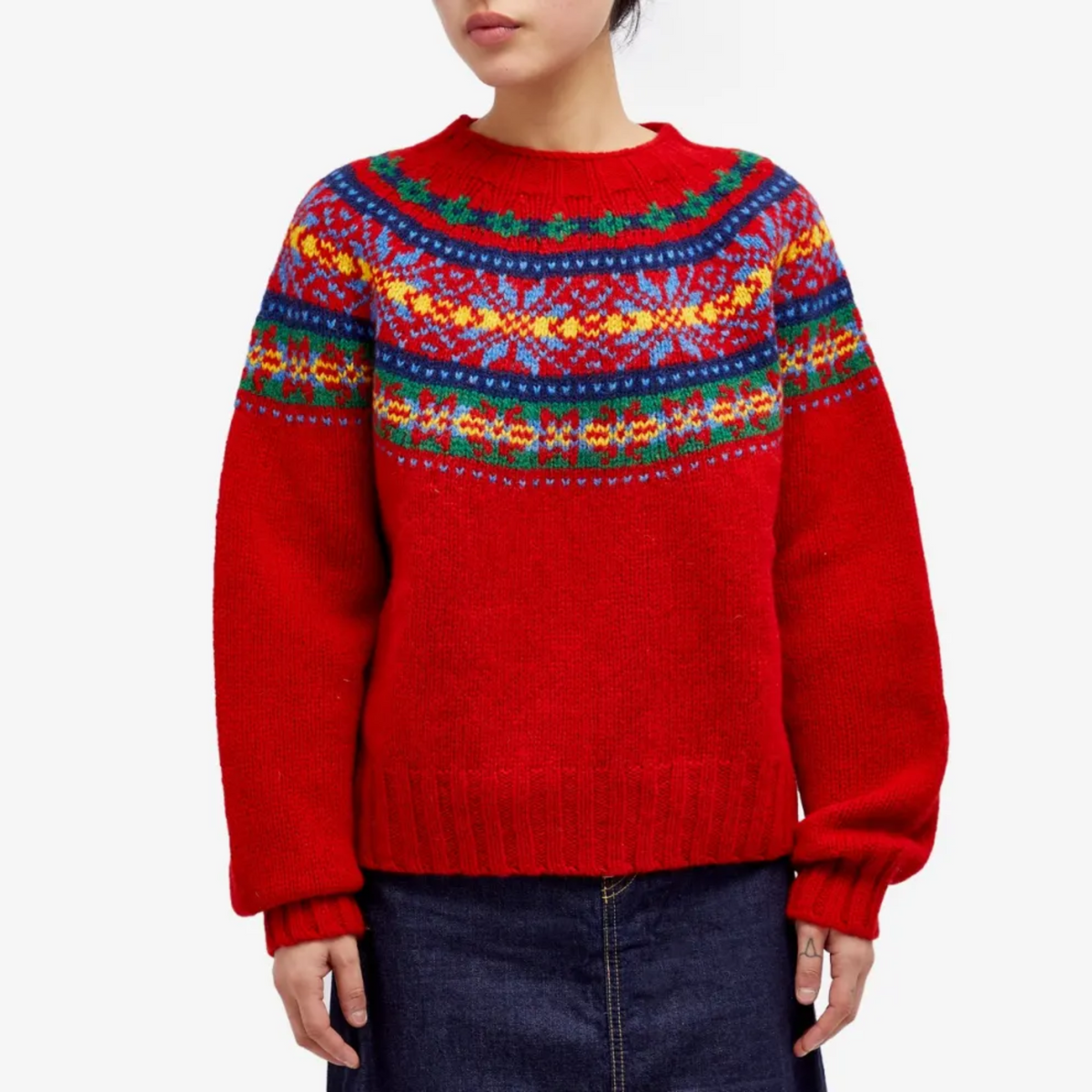 Cozy Fit Women's Vintage Scandinavian Pattern Sweater